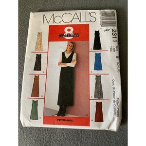 McCalls 2311 1990s Sewing Pattern Dress Size 8 10 12 Uncut Retro Style